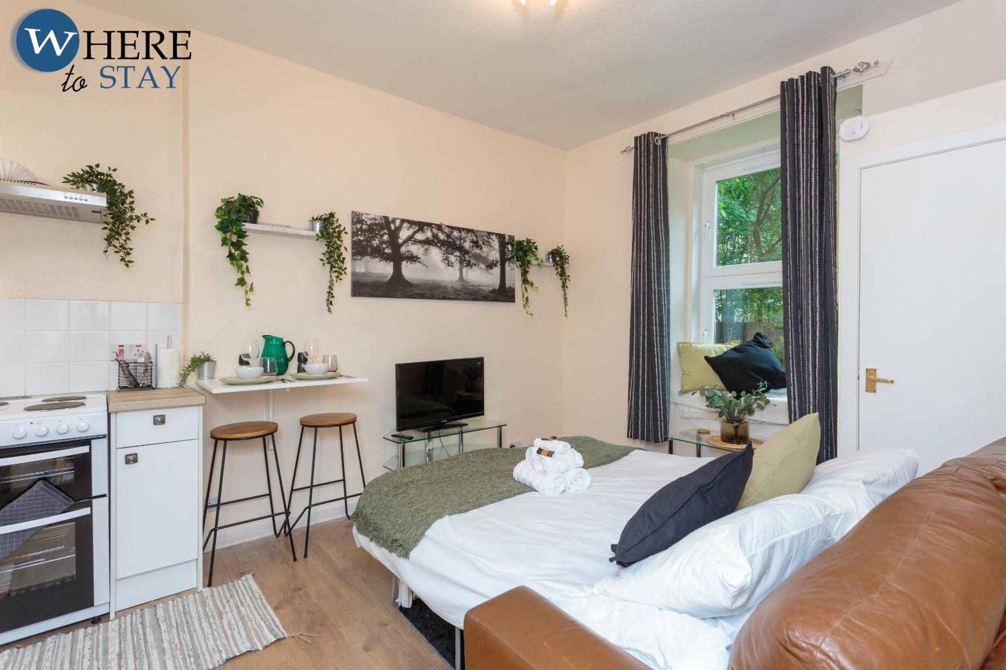Cosy 1 Bed Flat Near City Centre Daire Edinburgh Oda fotoğraf